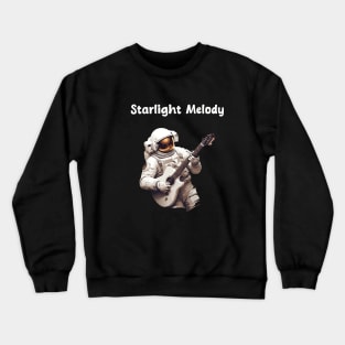 Astronaut playing guitar in space Crewneck Sweatshirt